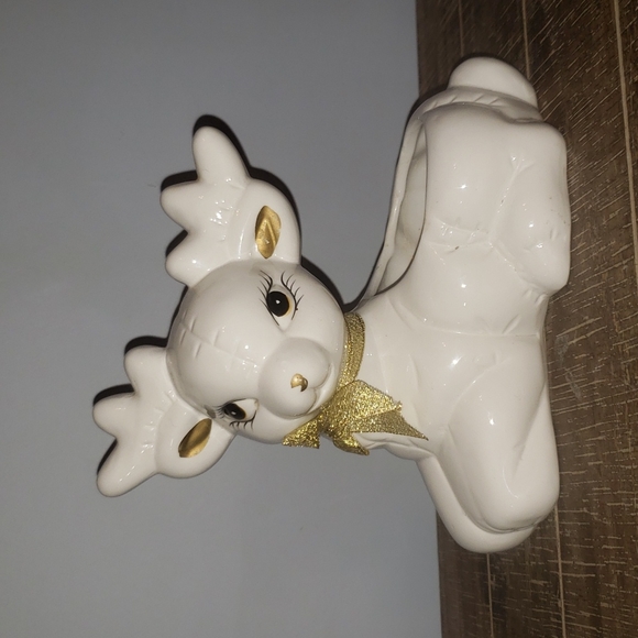 Vintage Other - Vintage Handpainted Reindeer Planter